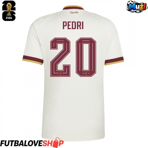Dres Španielsko Pedri Gonzalez #20 Preč MS 2026 Krátky Rukáv